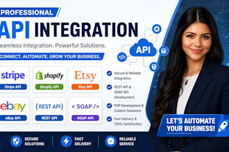 do api integration stripe api shopify api, etsy api, ebay api, rest api soap php