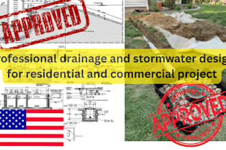 create professional drainage plan, stormwater layout and site drainage design