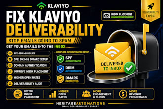 fix klaviyo deliverability email spam issue spf dkim dmarc domain authentication