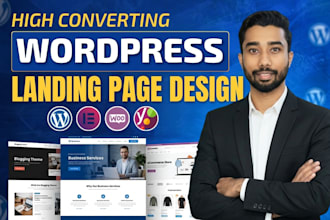 design wordpress landing page or sales funnel and one page website