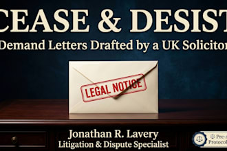 draft a powerful UK cease and desist or legal demand letter