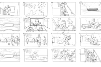 design professional storyboard for animation ads and visual storyboard