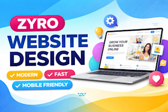 design a modern zyro website or landing page for your business