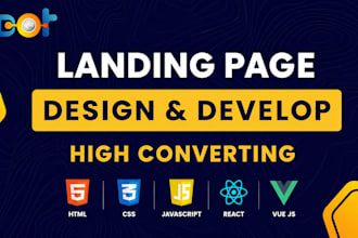 design and develop a high converting landing page or business website