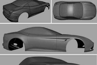 do automative 3d car, truck vehicle modeling design rc car model 3d rendering