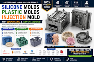 do silicone molds and plastic molds injection mold for 3dprint and manufacturing