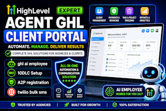 do project agent ghl client portal, gohighlevel 10dlc,ai employee, ghl ai