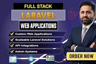 develop laravel web applications with react or vue js