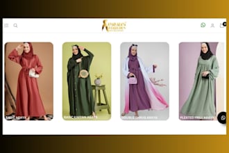 build abaya shopify store islamic wear website  clothing store abaya website