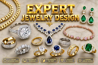 do jewelry 3d cad product design 3d grillz 3d ring 3d pendant 3dearring bracelet