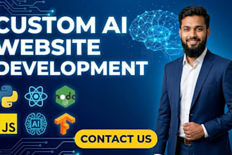 develop ai website, web app, CRM software, ai saas, chatbot, ai automation app