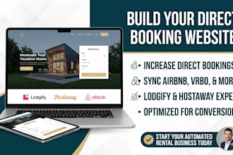 build vacation rental website direct booking lodgify hostaway airbnb