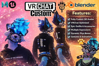 make a custom vrchat avatar vrc avatar vr character anime model vr chat avatar