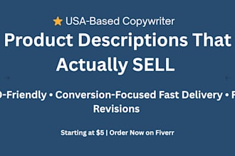 create SEO friendly descriptions for you
