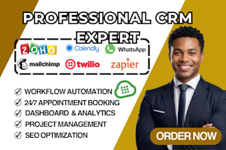 integrate landing page chatbot SMS email zapier zoho CRM calendly automation