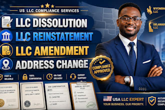llc amendment, llc dissolution, llc reinstatement, llc address change