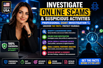 investigate online scams, fraud and suspicious activities using osint