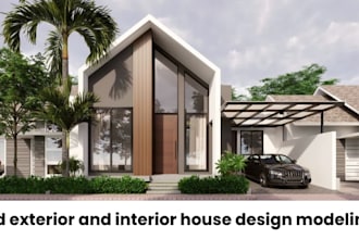 3d exterior and interior house design modeling and architectural 3d rendering