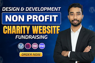 create custom charity website or non profit website on wordpress