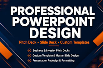 design a professional powerpoint presentation and slide deck template