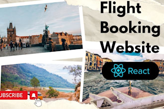 develop responsive airline booking website, flight booking website, ticket web