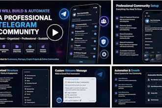 build and automate a professional telegram community