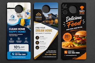 design professional door hanger and advertisement poster