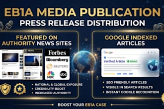 publish eb1a media articles on high authority news websites