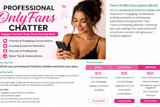 be your professional onlyfans chatter and boost your sales