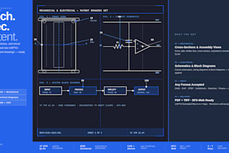 draw mechanical and electrical patent figures from your cad or sketch