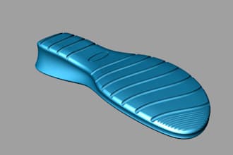 create realistic shoe outsole 3d modeling and rendering