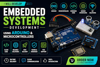 develop embedded systems using arduino and microcontrollers