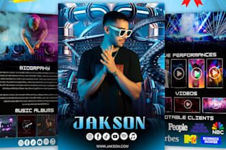 design premium epk, media kit and press kit for artists and influencers