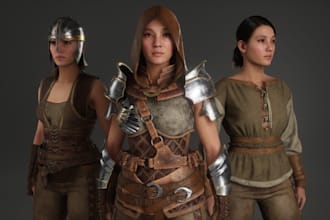 realistic 3d metahuman character game character hair humanoid for unreal engine