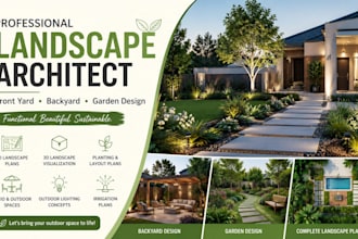 design front yard, backyard, garden, landscape architecture plans