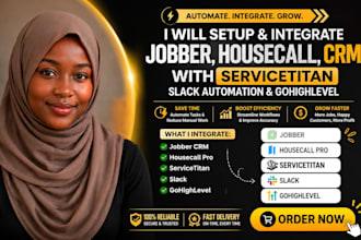 integrate jobber housecall pro servicetitan  crm gohighlevel slack automation