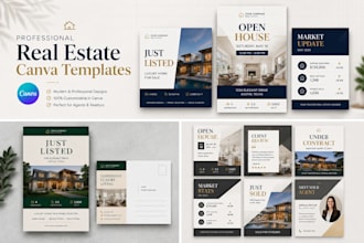 design real estate canva templates, instagram posts, flyers