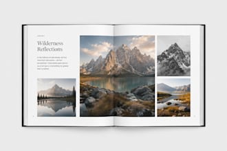 design a high end coffee table book layout for high resolution printing