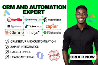 design funnel pipedrive zoho CRM SMS email automation calendar lead nurturing