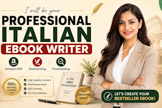 write italian ebook for amazon KDP self publishing and business