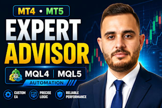 develop mt4 mt5 trading robot and expert advisor using mql4 mql5