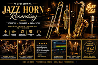 ignite your jazz music with trombone, trumpet and saxophone recording