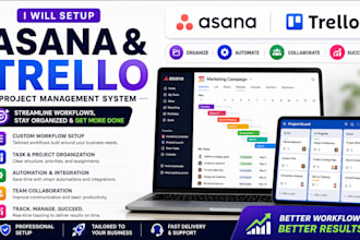 setup asana and trello project management system