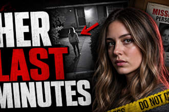 design true crime documentary video thumbnails