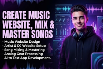 create music website,mix and master your song with analog gears, ai to text app