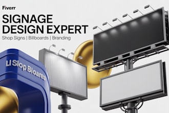 design signage, banner, yard signs