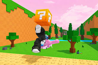 develop kick a lucky block, roblox game developer, brainrot game, roblox modeler