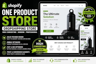 create shopify one product store shopify dropshipping store shopify website