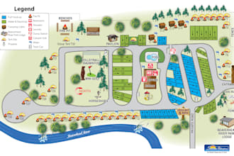 design campground map, rv park map and custom vector site plan