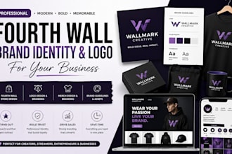 bold fourth wall brand identity and logo for your business